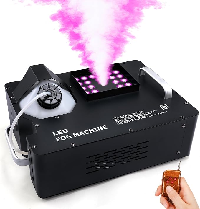 TCFUNDY 1500W Fog Machine for Halloween, DMX RGB